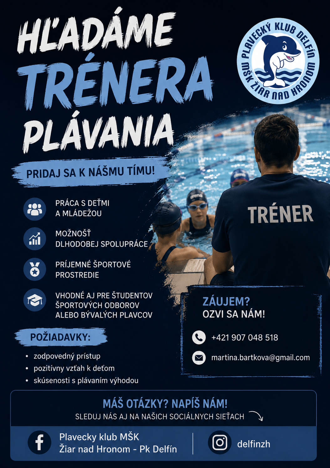 Hľadáme trénera/trénerku